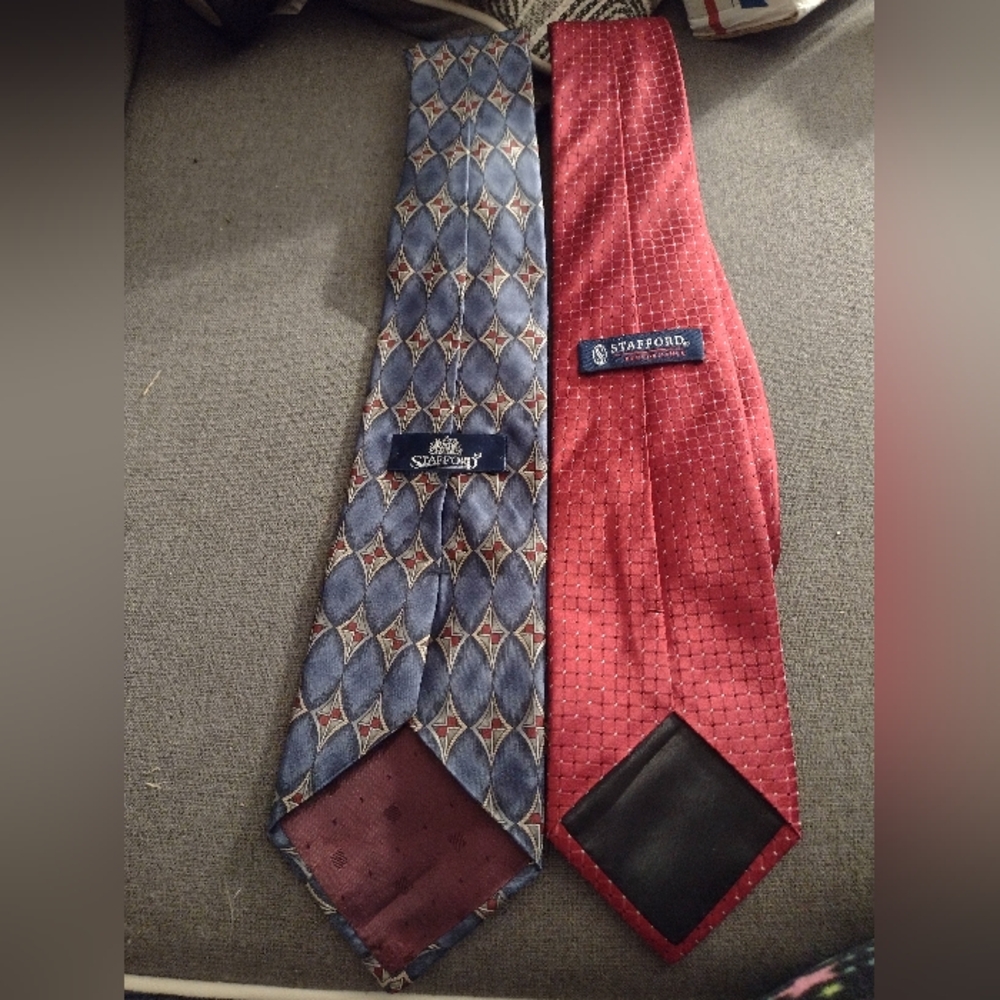Stafford Red and Blue Silk Ties Collection